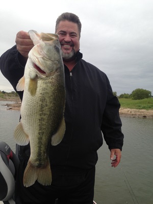 Dave Kemper set his personal best record with this chunky 6lb 4 oz Lake Travis largemouth